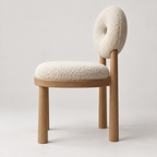 Donut Back Bouclé Dining Chair