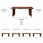 Live Edge Wood Desk – Solid Wood Office Table with Natural Edge for Home Office Decor