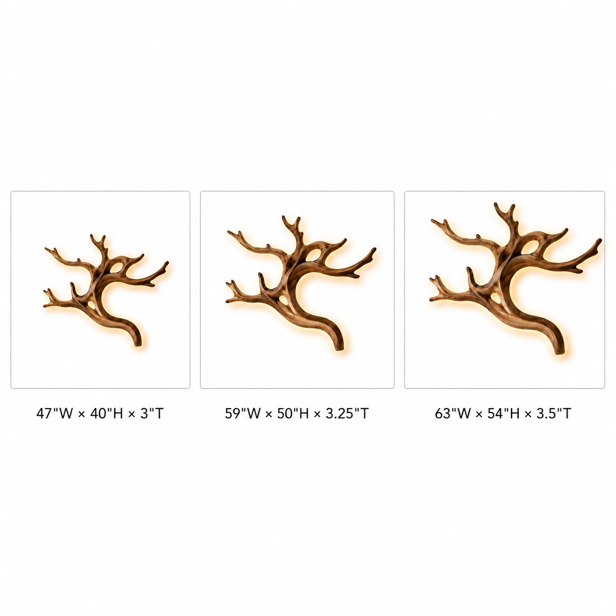 Tree Branch Wood Wall Art – Solid Wood Backlit Wall Decor for Bedroom Decor