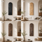 Tall Wood Wall Clock – Solid Wood Decorative Clock for Living Room Decor