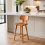 Wood Bar Stool – Solid Wood Counter Chair for Kitchen Island Decor