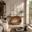 Sculptural Loop Wood Console Table