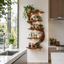 Branch Wood Kitchen Shelf – Solid Wood Wall Mounted Display Shelf for Kitchen Decor