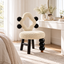 Sculptural Bouclé Accent Chair with Geometric Back