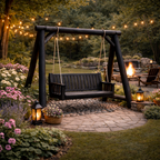 Handcrafted Wooden Swing Set – Outdoor Garden Swing Bench
