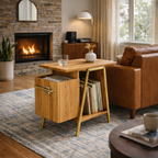 Solid Wood Side Table – Modern Natural Accent Table