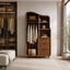 Open Wood Wardrobe – Solid Wood Clothing Storage Cabinet for Bedroom Decor
