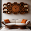 Solid Wood Sculptural Honeycomb Wall Clock – Modern Functional Art