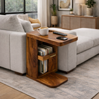 Solid Wood Side Table – Modern Natural Accent Table