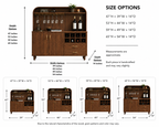 Wood Bar Cabinet – Solid Wood Wine Storage Cabinet for Living Room Decor
