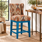 Patterned Upholstered Counter & Bar Stool