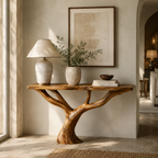 Organic Tree Branch Wood Console Table