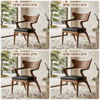 Sculptural Dining Chair – Solid Wood Accent Chair