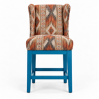 Patterned Upholstered Counter & Bar Stool