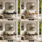 Live Edge Wood Floating Bathroom Vanity – Solid Wood Wall Mounted Sink Console for Bathroom Decor