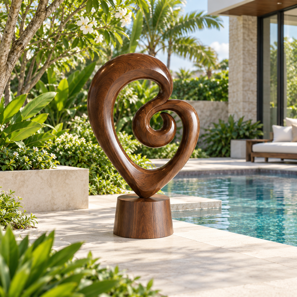 Infinity Spiral Wood Sculpture