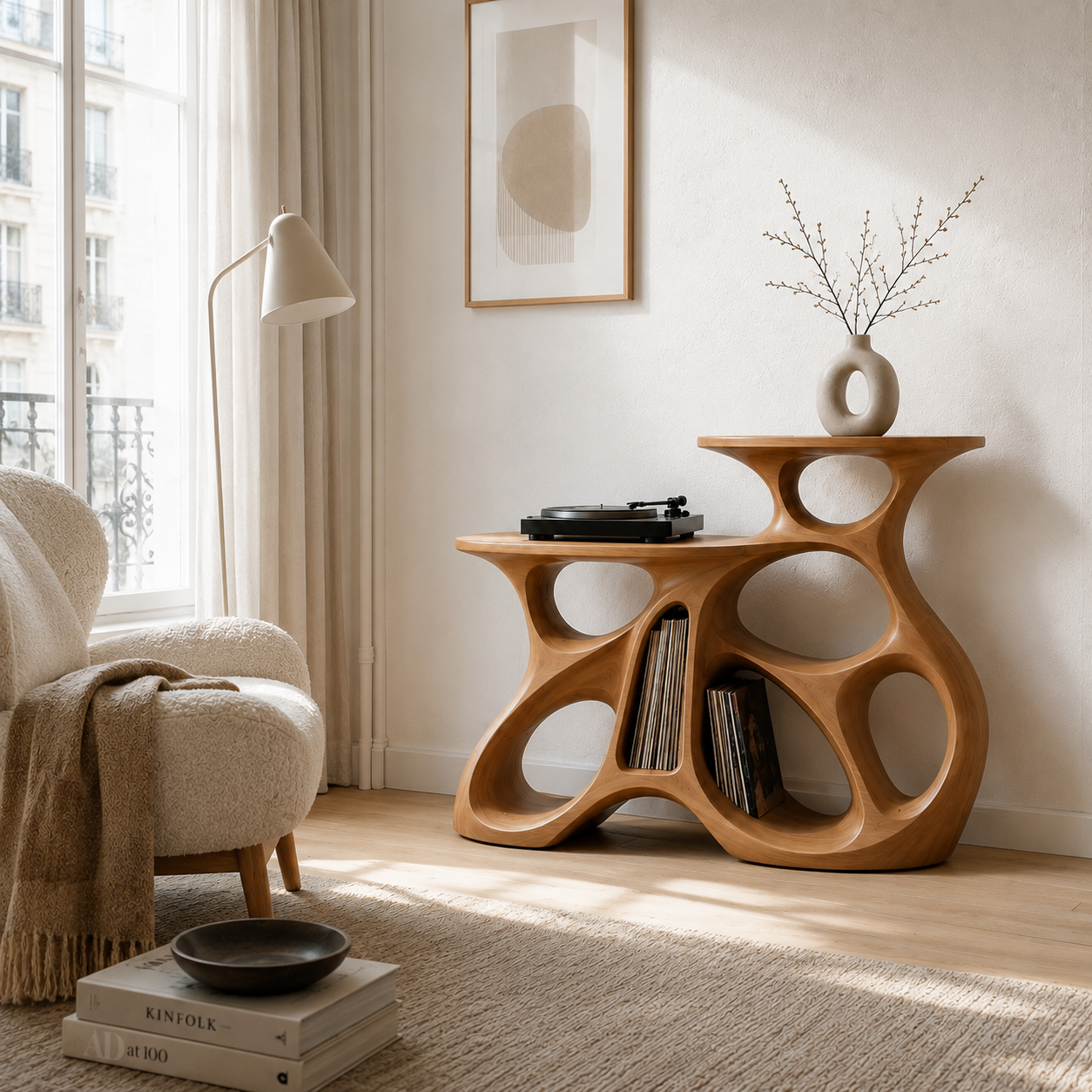 Organic Cutout Vinyl Record Console
