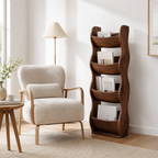 Wooden Blanket Ladder – Solid Wood Quilt Rack for Cozy Living Room Decor
