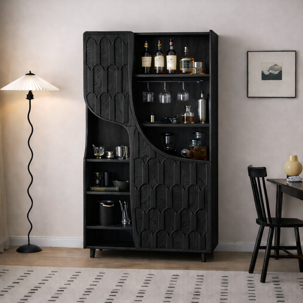 Wooden Storage Cabinet – Modern Natural Display & Bar Furniture