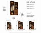 Open Wood Wardrobe – Solid Wood Clothing Storage Cabinet for Bedroom Decor