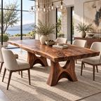 Sculptural Live Edge Wood Dining Table