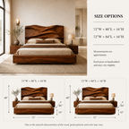 Live Edge Bed Frame – Solid Wood Bed with Sculptural Headboard