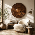 Radiant Sun & Wave Wood Wall Art