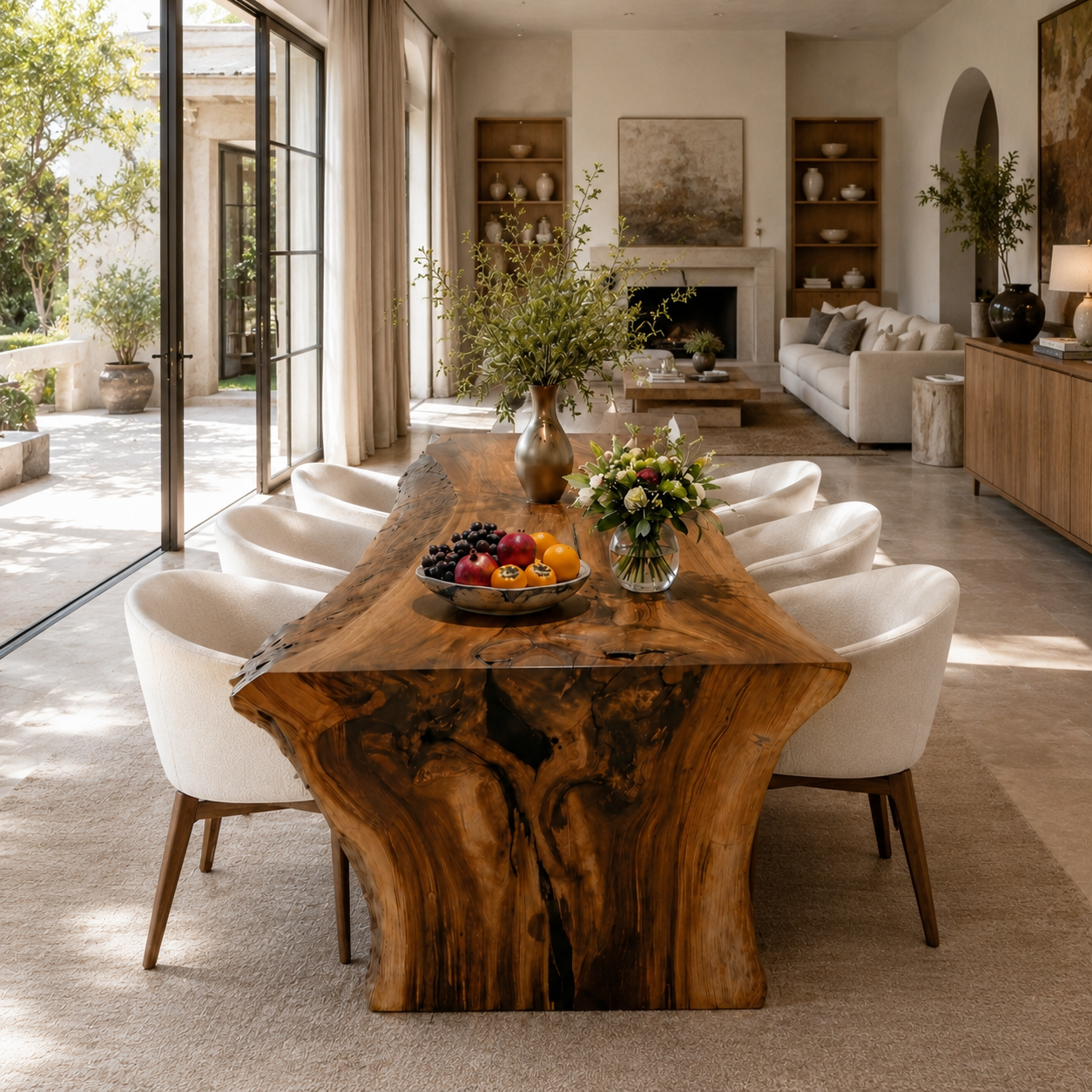 Live Edge Dining Table – Solid Wood Table for Dining Room