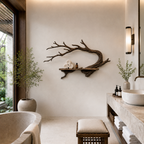 Branch Wood Wall Shelf – Solid Wood Floating Display Shelf with Natural Tree Form