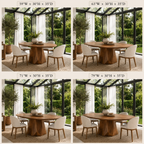 Oval Wood Dining Table – Solid Wood Pedestal Table for Dining Room Decor