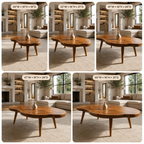 Round Coffee Table – Solid Wood Table for Living Room