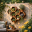 Hexagonal Wooden Wall Planter – Modular Outdoor Garden Design