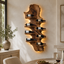 Wall-Mounted Wine Rack – Solid Wood Bottle Holder for Home Bar