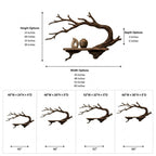 Branch Wood Wall Shelf – Solid Wood Floating Display Shelf with Natural Tree Form