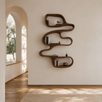 Flowing Loop Wood Wall Shelf