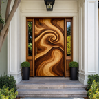 Solid Wood Entry Door – Handcrafted Natural Wooden Door Design