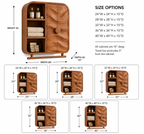 Carved Wood Bathroom Cabinet – Solid Wood Wall Mounted Storage Cabinet with Towel Bar for Bathroom Decor
