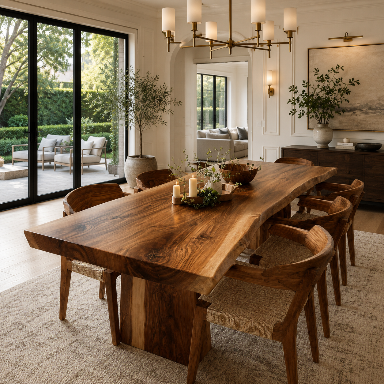 Live Edge Dining Table – Solid Wood Table for Dining Room