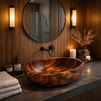 Vessel Sink – Handcrafted Solid Wood Sink for Luxury Spa Bathroom