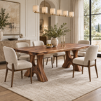 Sculptural Arch Base Wood Dining Table