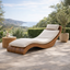 Curved Chaise Lounge – Wooden Lounge Chair for Indoor and Outdoor Relaxation