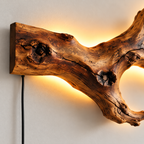 Backlit Natural Branch Wood Wall Light