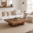 Solid Wood Coffee Table – Modern Natural Furniture for Living Rooms