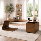 Solid Wood Desk – Handmade Wooden Desk for Modern Office