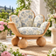 Floral Petal Wood Lounge Chair