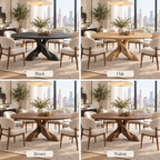 Sculptural Branch Base Round Wood Dining Table