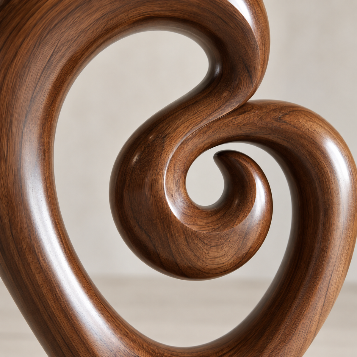 Infinity Spiral Wood Sculpture