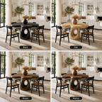 Sculptural Dining Table – Solid Wood Round Table for Dining Room