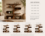 Tree Branch Bookcase – Sculptural Solid Wood Display Shelf