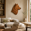 Wolf Head Wall Art – Solid Wood Decorative Panel for Rustic Home Decor